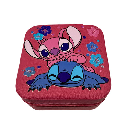 Stitch and angel travel jewelry box with zipper