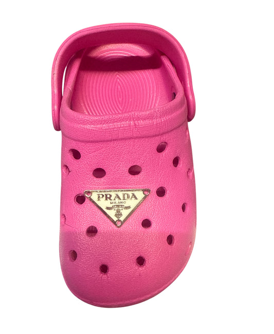 Prada white holes metal Shoe Charm