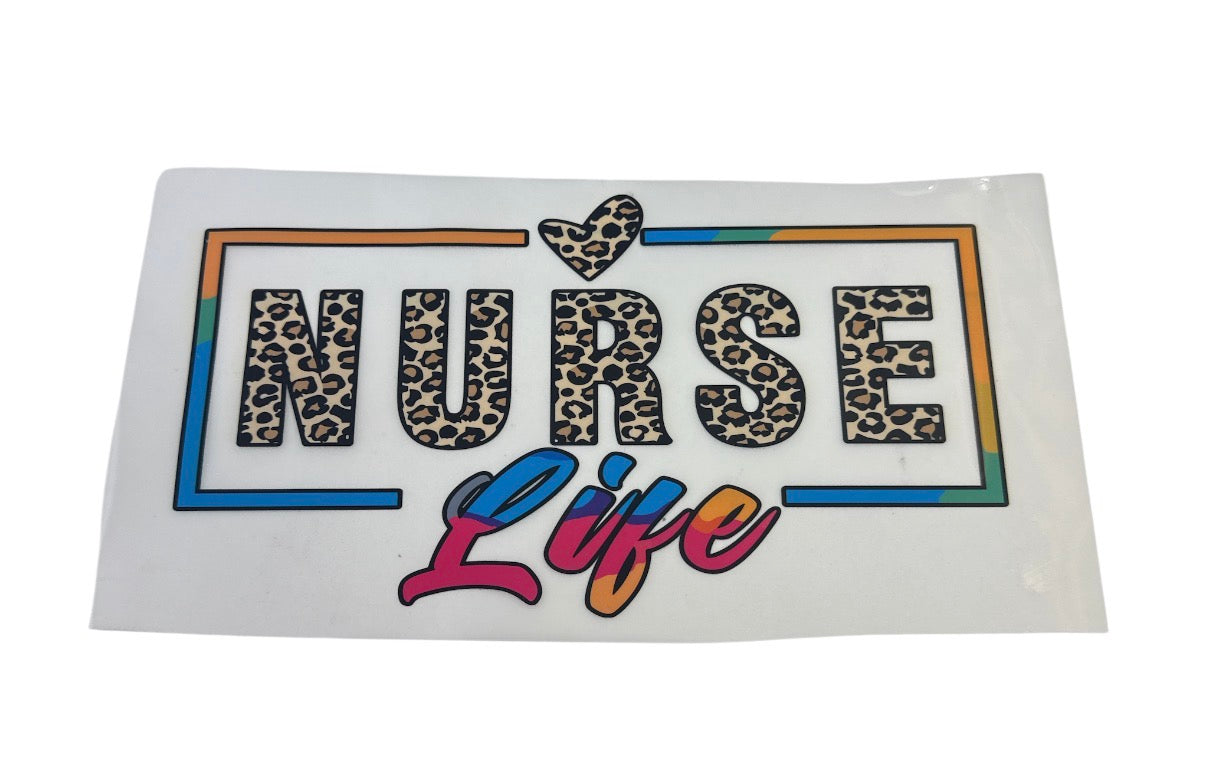 nurse life cheetah   DTF transfers