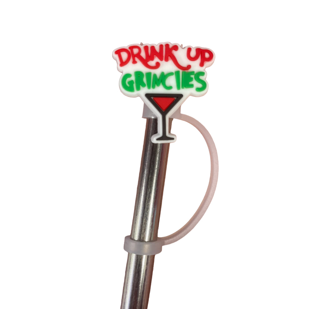 Drink up grinches Straw Topper