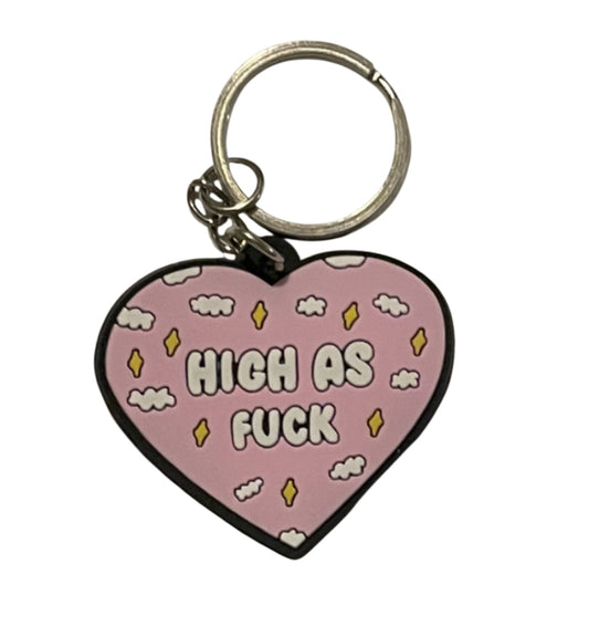 High As F*ck Keychain