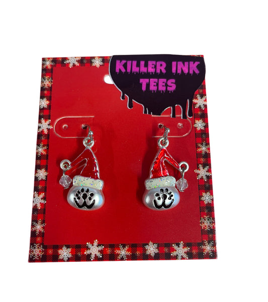 Santa hat Christmas Earrings