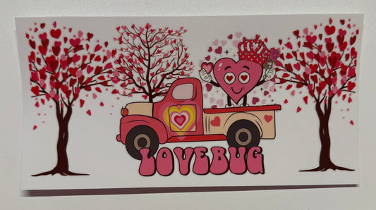 Love Bug Old Truck Cup Transfer