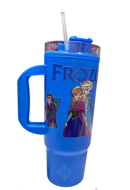 Frozen elsa blue plastic tumbler