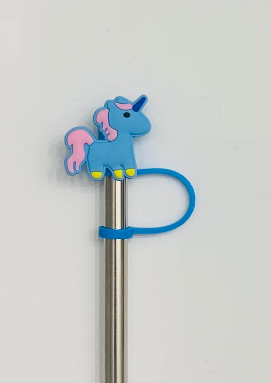 Blue Unicorn  Straw Topper