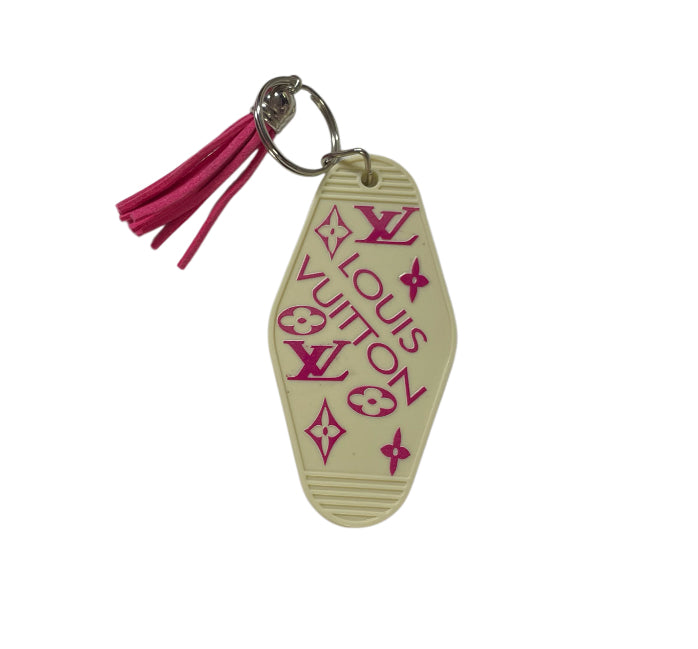 Lv pink tassel Motel Keychain