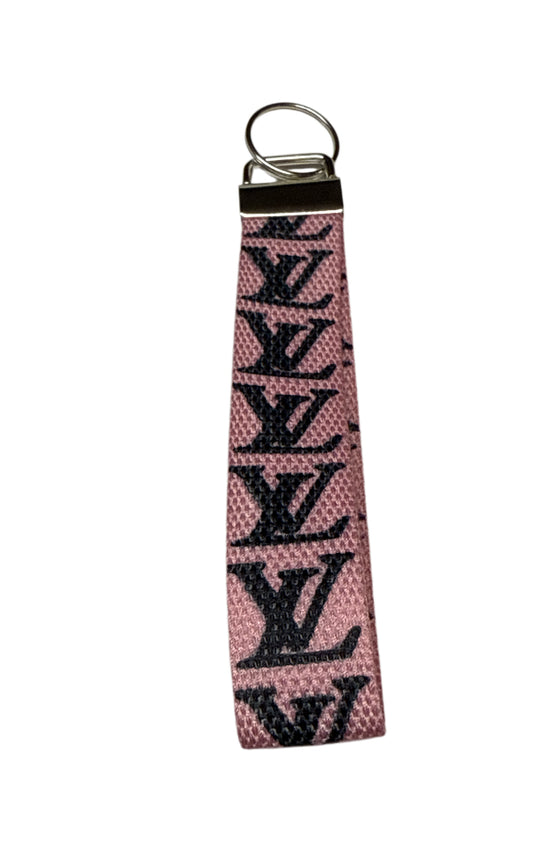 Pink lv / Key fob holder Wristlet