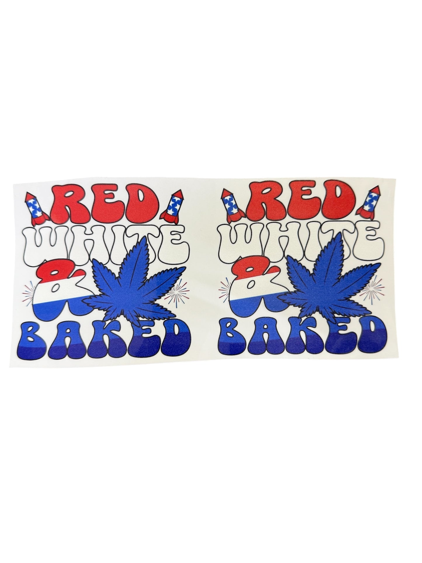 Red white & baked Cup Transfer