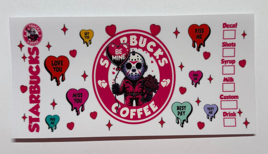 Baby Jason Starbucks Coffee Be Mine Cup Transfer
