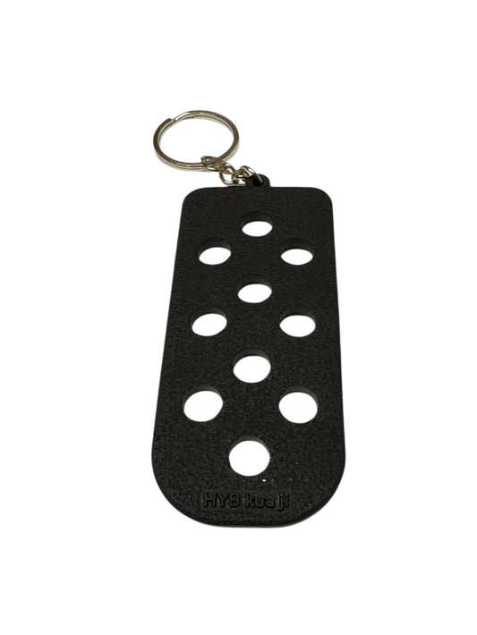 Black croc charm holder keychain