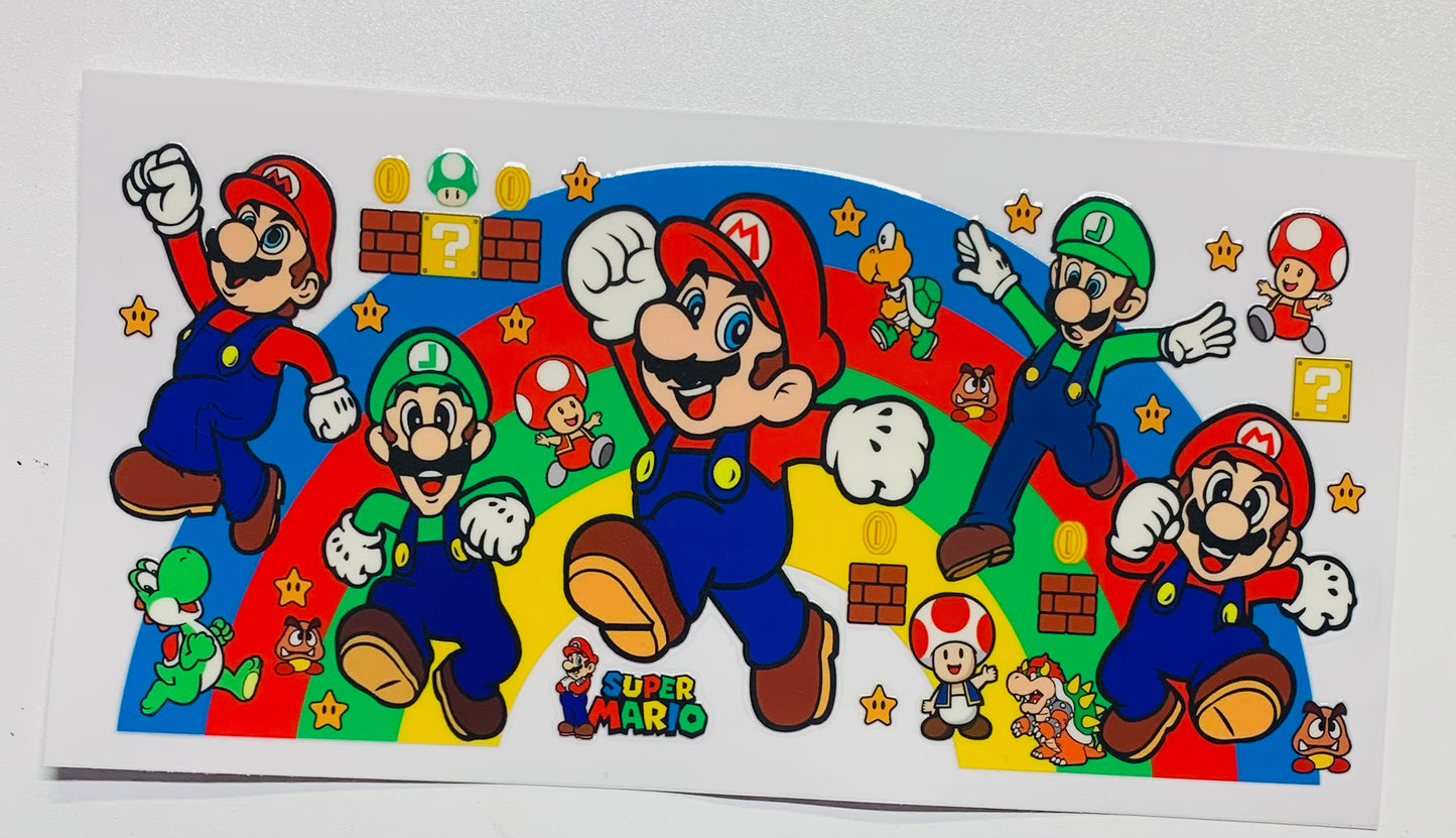 Mario different designs Cup Transfer