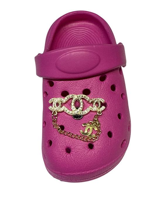 Cc cc Chanel gold metal Shoe Charm