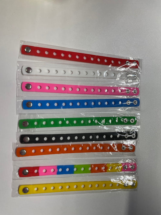 Silicone  8 1/2inch Adjustable Wristband for Charms