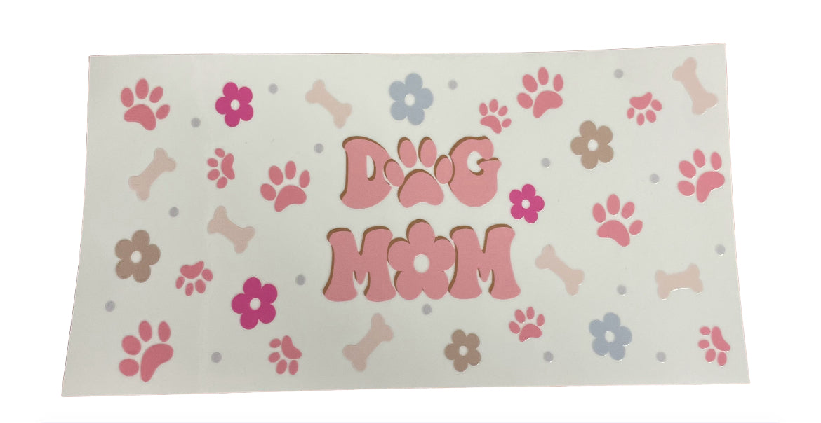 Dog mom pink Cup Transfer