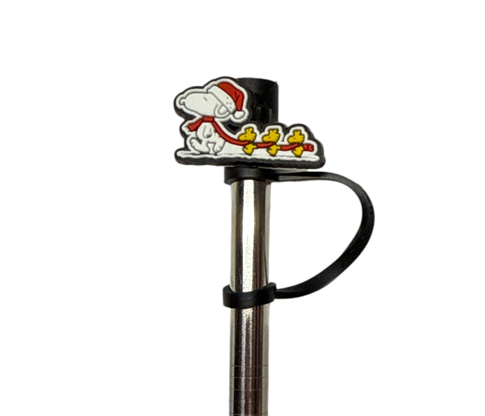 Snoopy xmas peanuts sled  Straw  Topper
