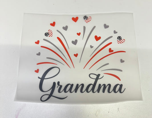 Grandma American Flag 4th of July  DTF Heat Transfer
