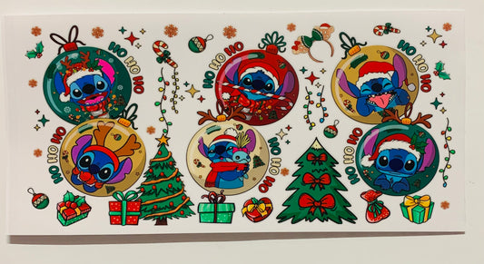 Stitch Ornaments and Christmas Trees Cup Transfer