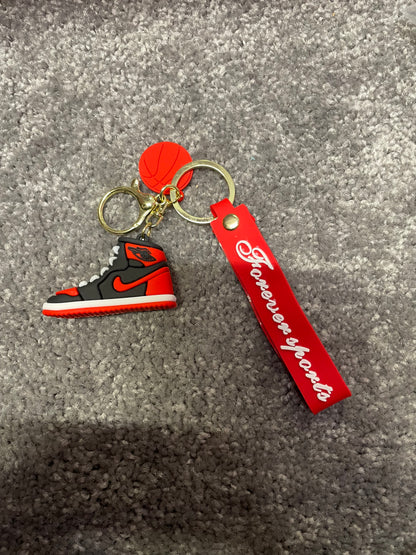 3d pvc red sneaker Keychain