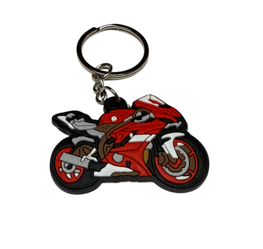 Motorcycle red  keychain
