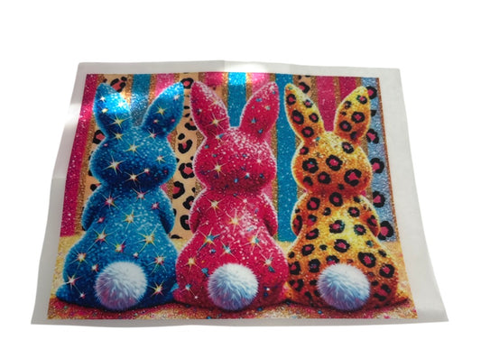 3 easter bunnies DTF Heat Transfer