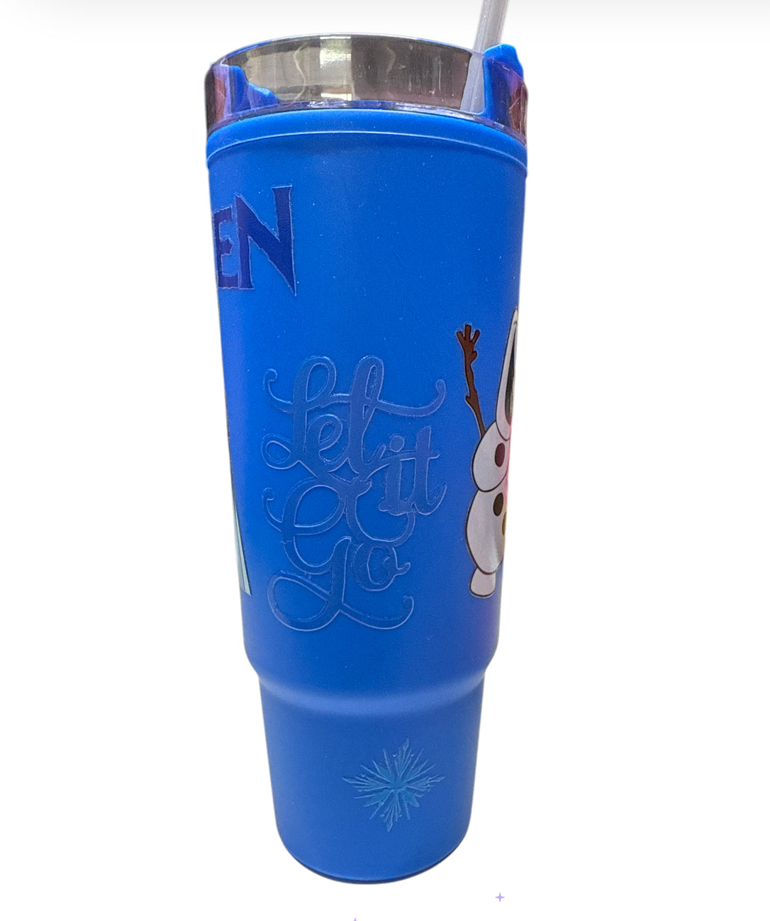 Frozen elsa blue plastic tumbler