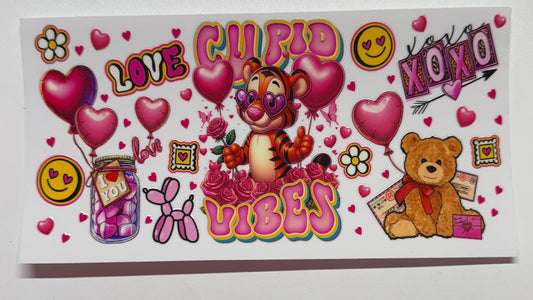 Tigger Cupid Vibes Winnie the Pooh Cup Transfer
