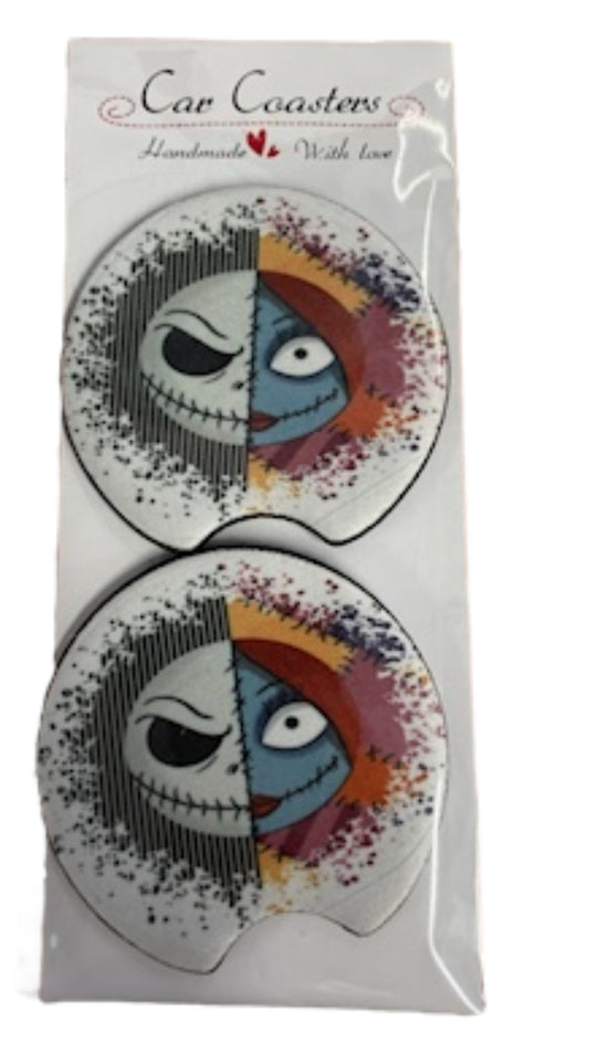 Jack & Sally half Coasters