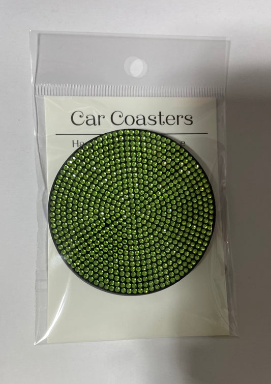 Rhinestone Green Coaster