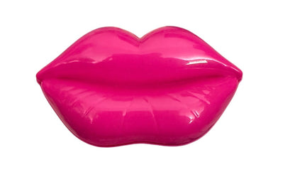 Pink lips brush and mirror