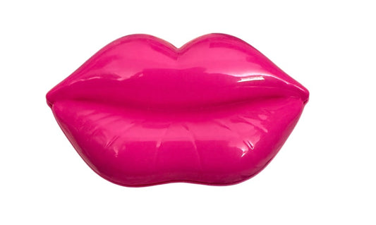 Pink lips brush and mirror