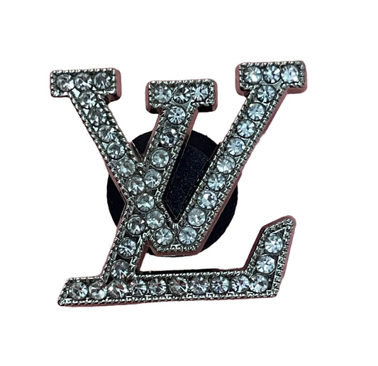 Silver metal lv Shoe Charm