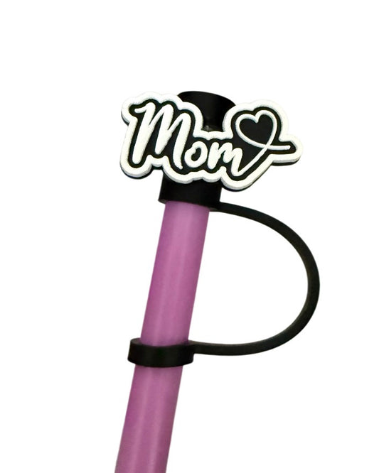 Mom heart Straw  Topper
