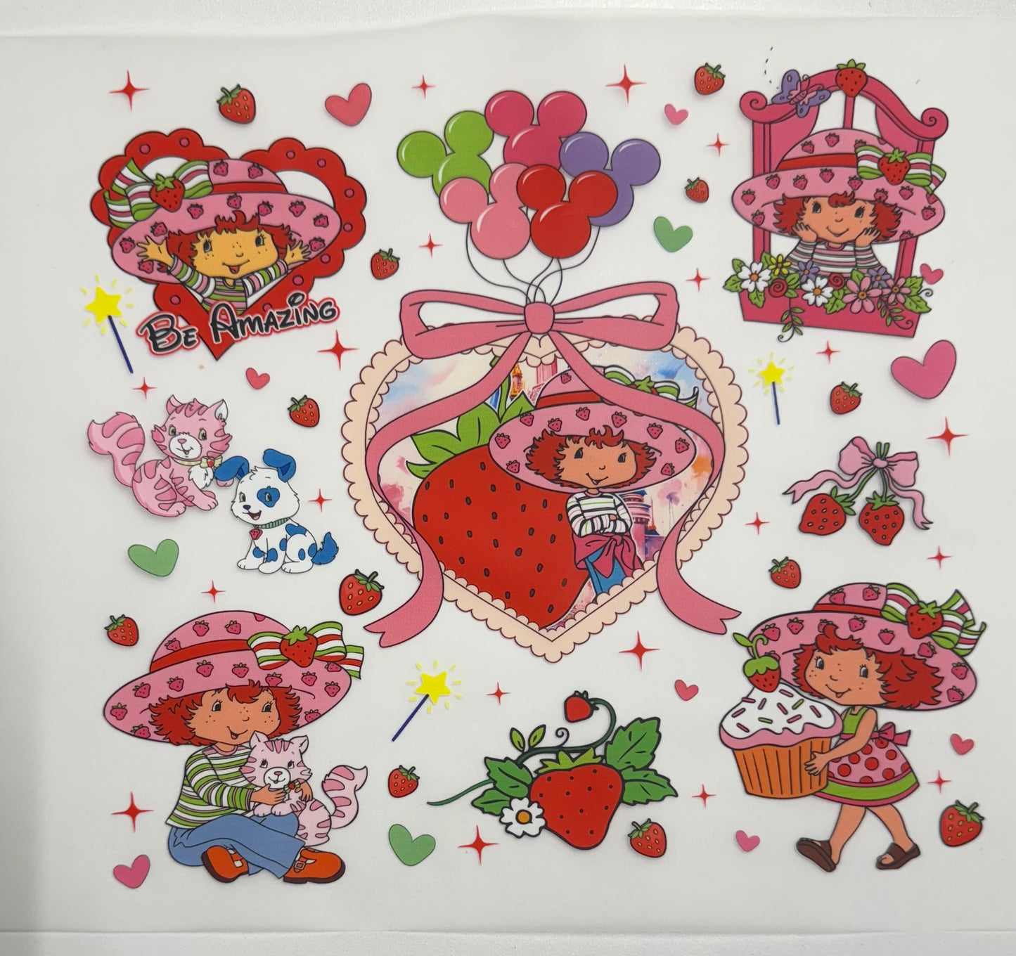 Strawberry Shortcake Different Styles DTF Heat Transfer