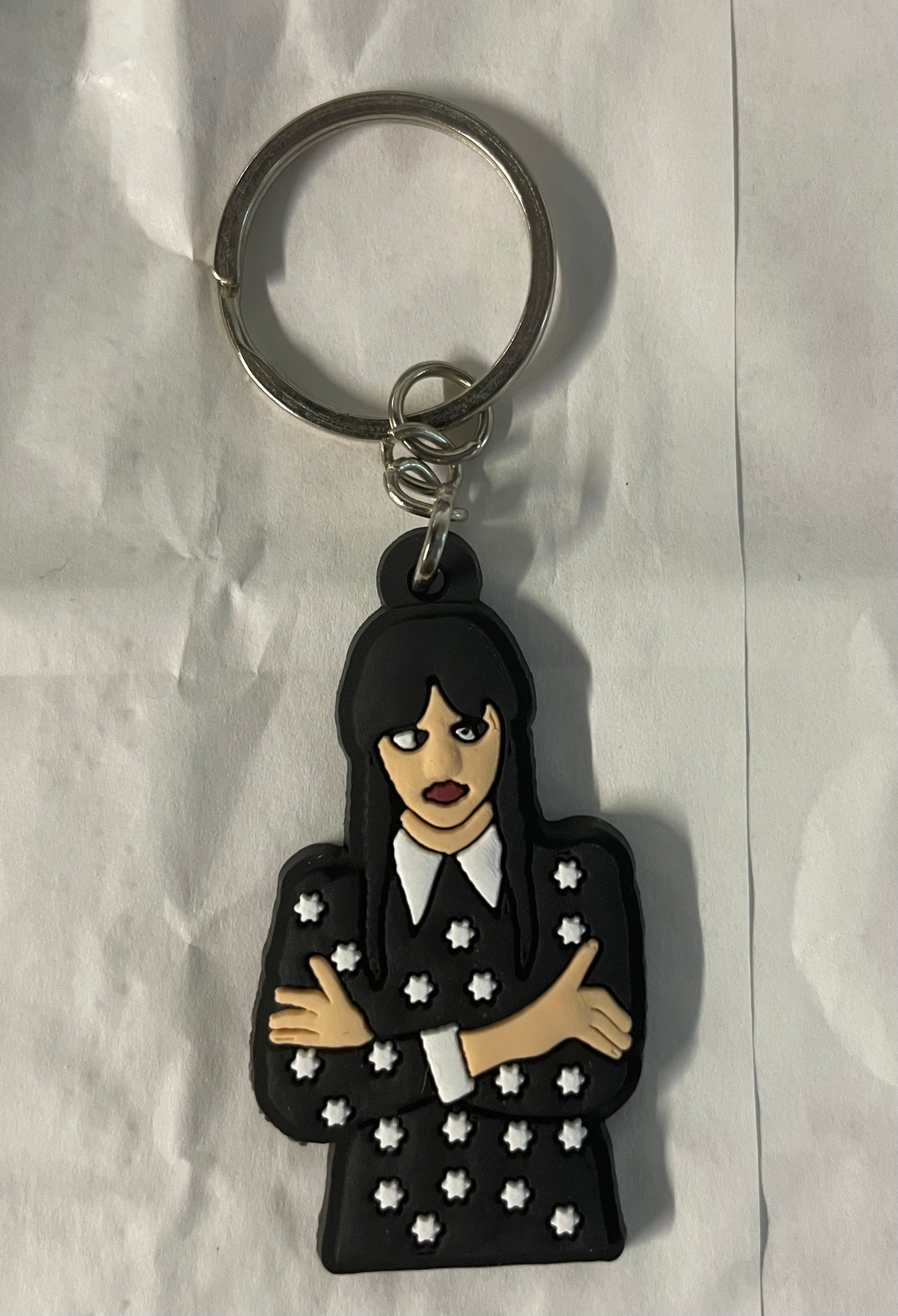 Wednesday star shirt keychain