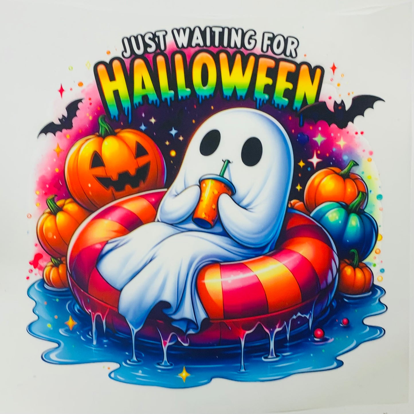 Halloween ghost 2 hands  DTF Heat Transfer