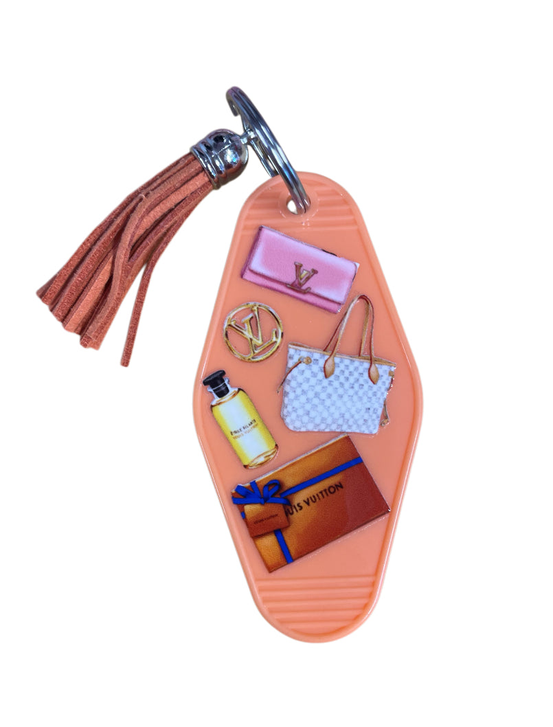 Lv orange tassel Motel Keychain