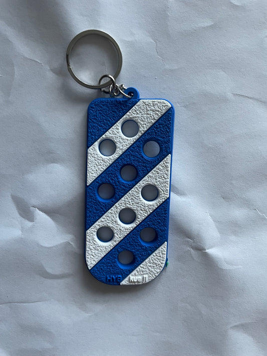 Blue charm holder keychain