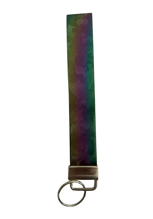 Holo rainbow  Keychain/ Key fob holder Wristlet