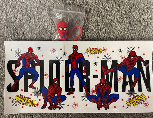 Spiderman Cup Transfer & Straw topper