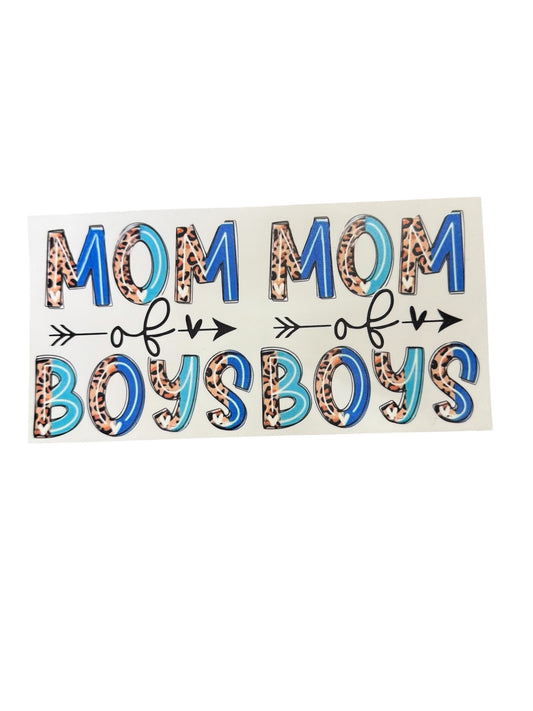 Mom of boys double Cup Transfer