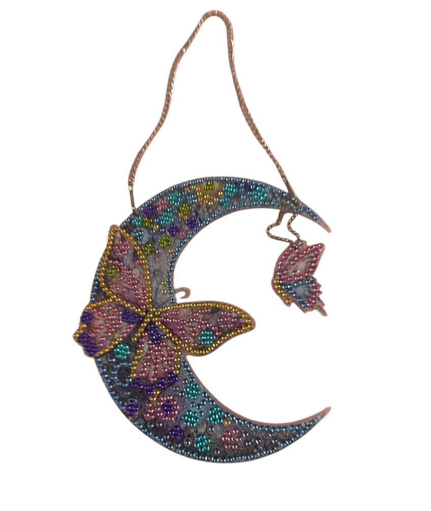 Moon butterfly hanging picture diamond painting