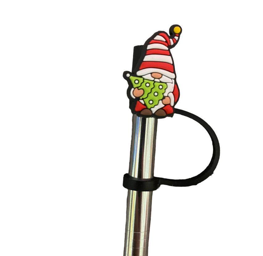 Gnome Christmas tree Straw Topper