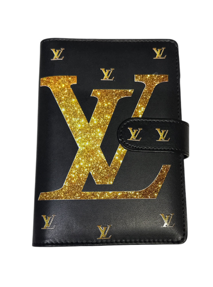 Lv gold/black  Budget Binder Book With Pen