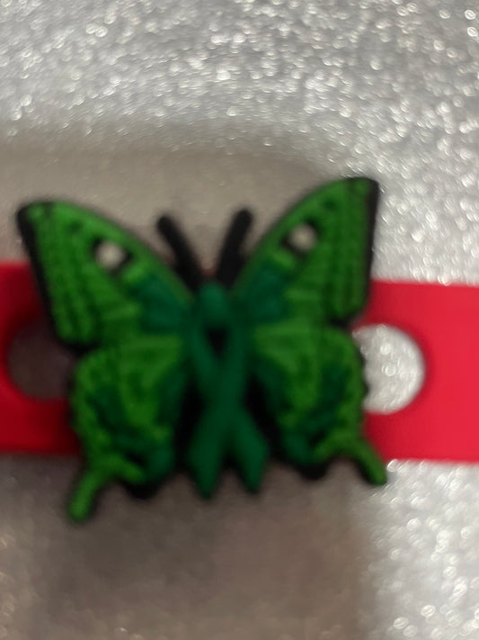 Green butterfly Shoe Charm