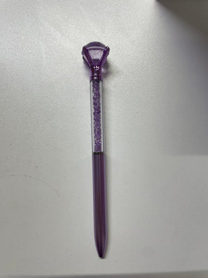 Diamond Top & Inside Retractable Ballpoint Pen