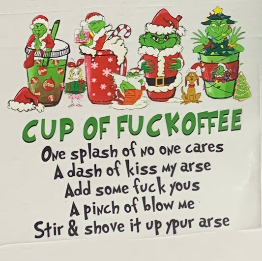 Cup of F*ckoffee DTF Heat Transfer
