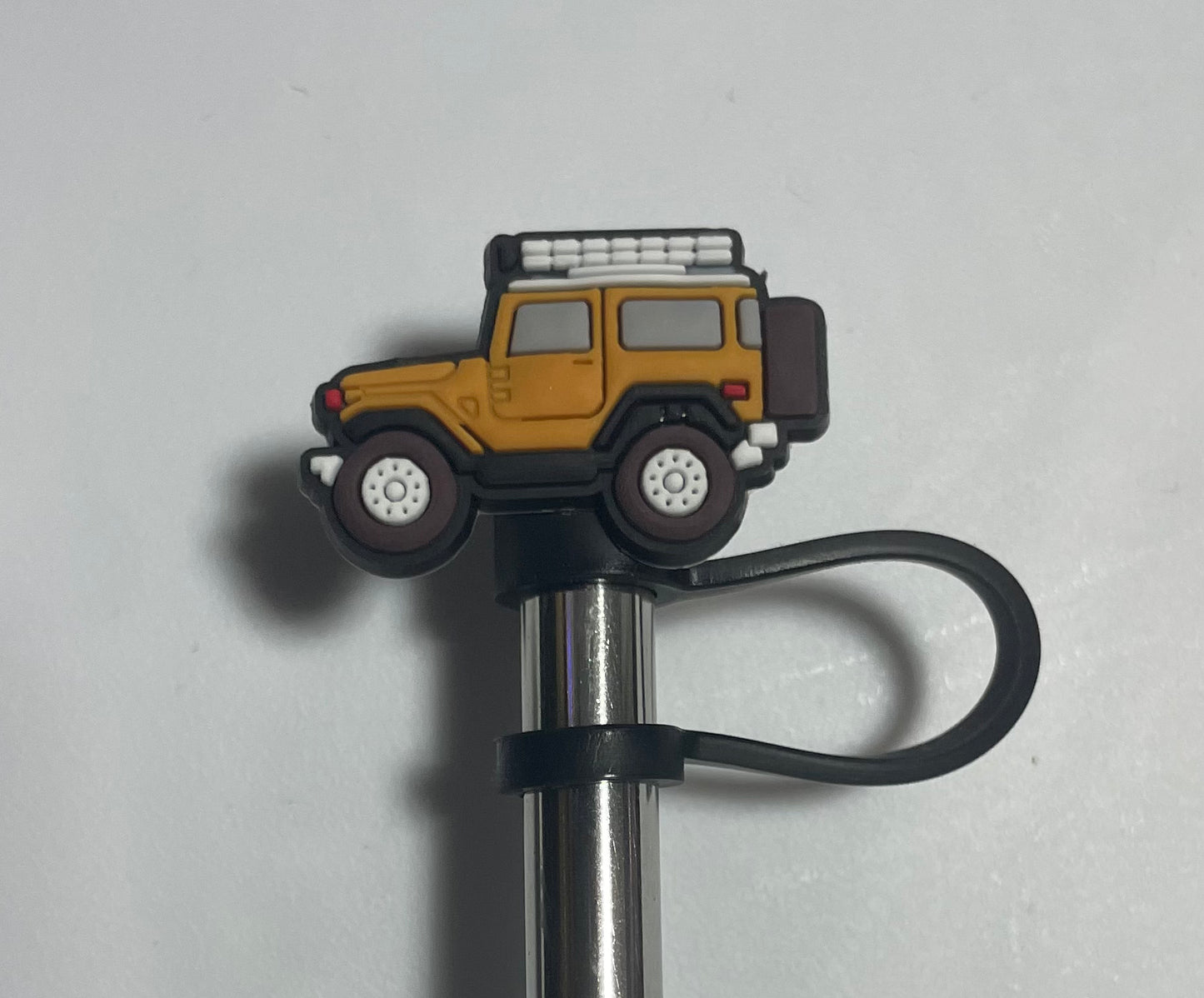 Yellow Jeep Straw Topper