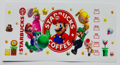 Mario different designs Cup Transfer