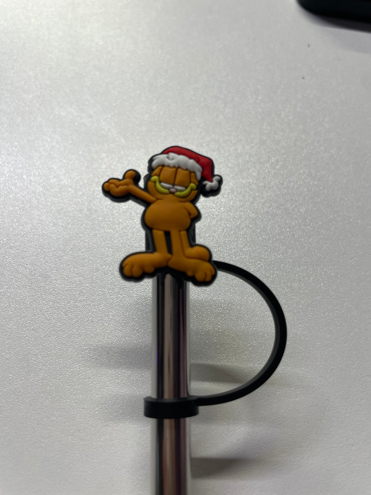 Garfield Christmas Straw Topper