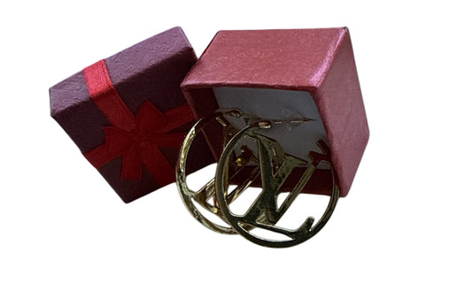 Lv 3.5cm dupe earrings circle gold  #10